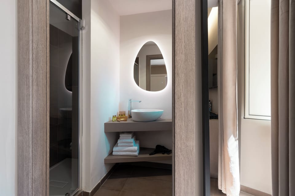 Suite | Bathroom | Shower, rainfall showerhead, hair dryer, bidet