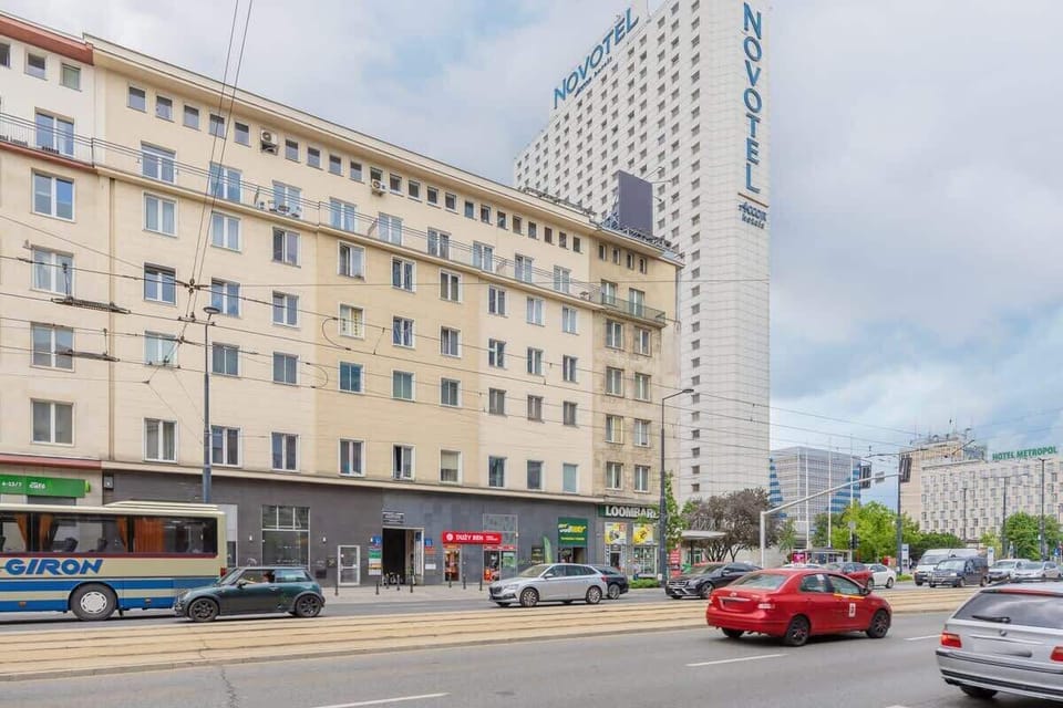 The building's surroundings. 