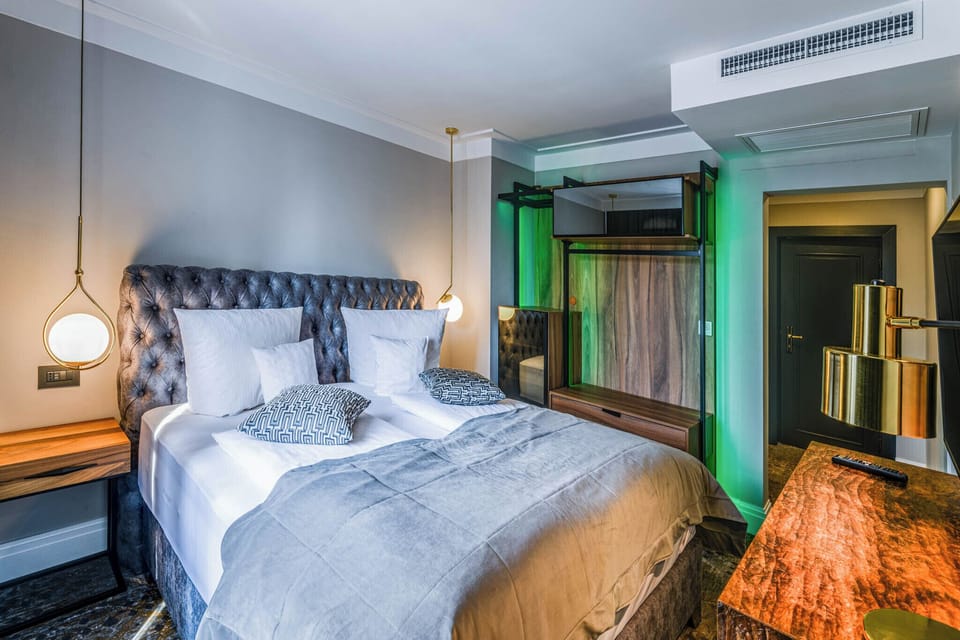 Standard Double Room, City View | In-room safe, desk, laptop workspace, blackout drapes
