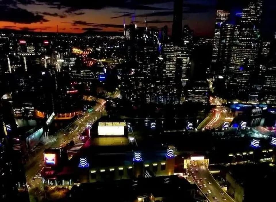 Night view of Melbourne's beautiful city right from the master bedroom window