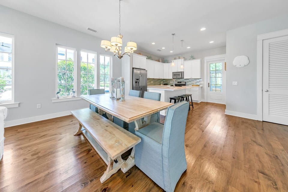 Dining and kitchen