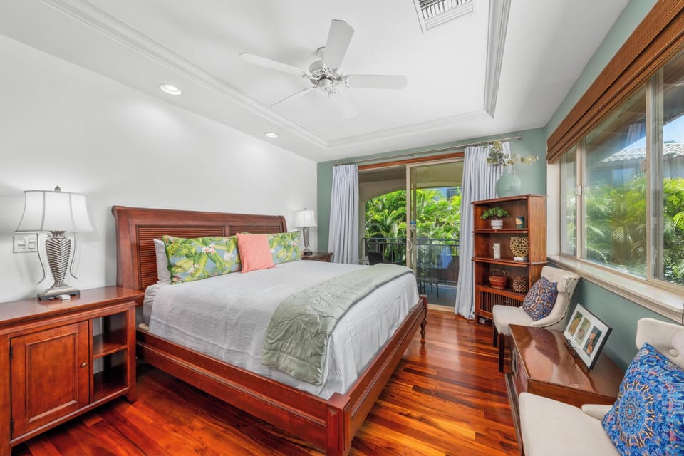 Primary bedroom with king bed