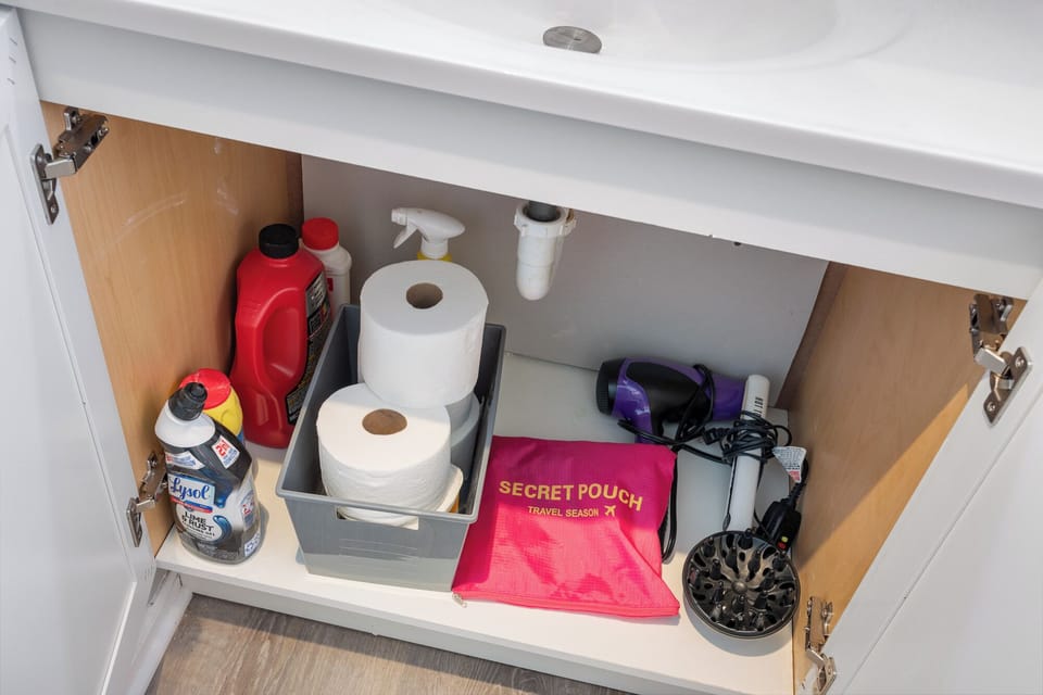 Under bathroom sink