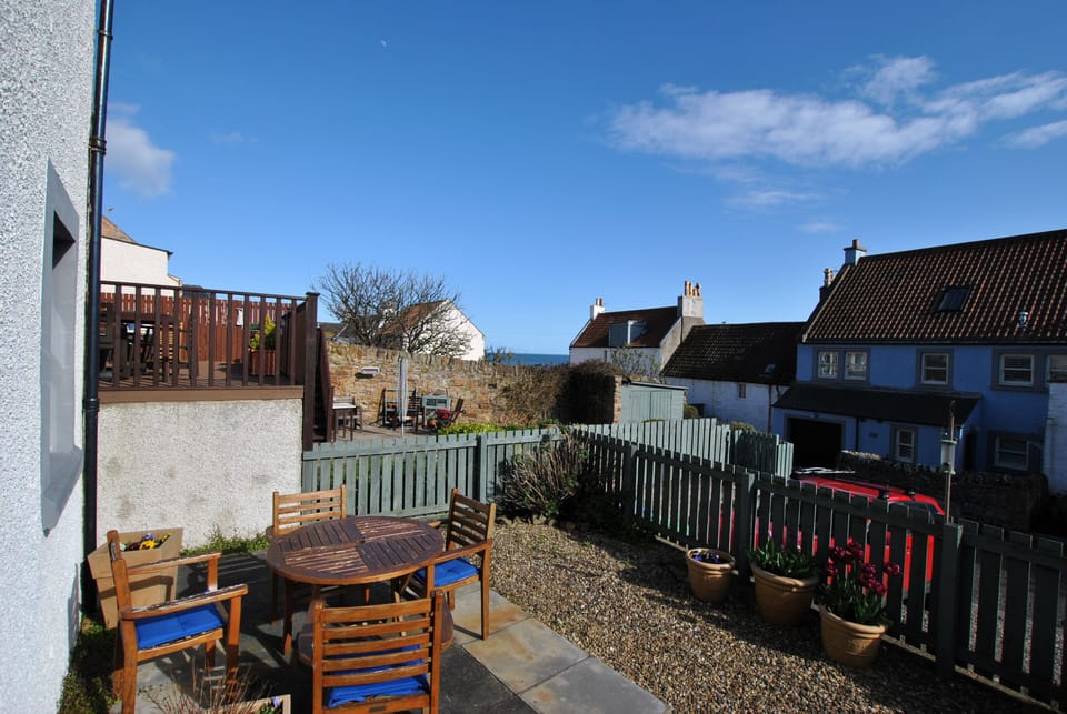 The garden offers some sea views