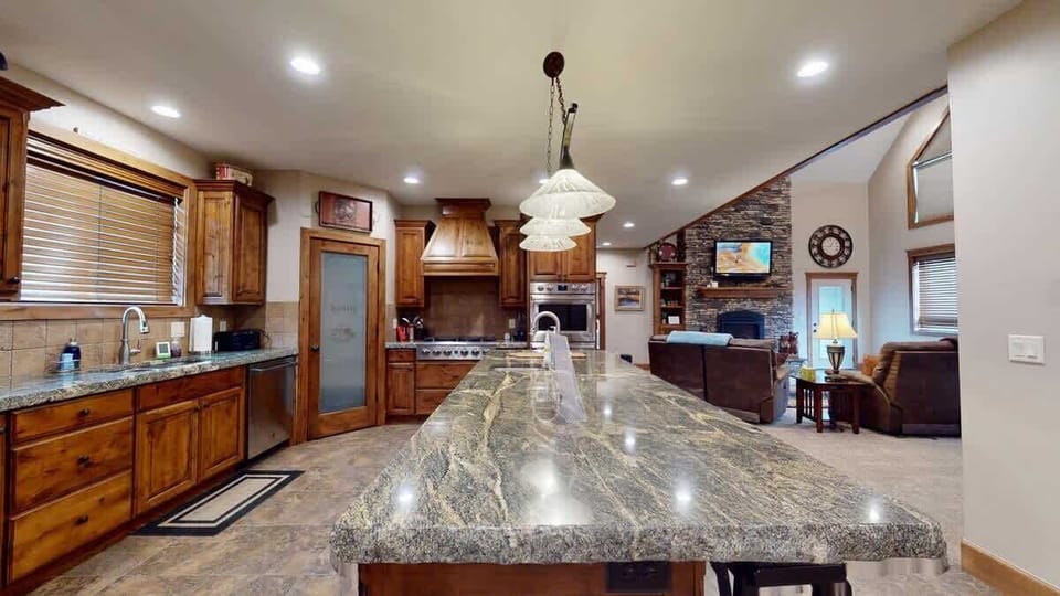 Spacious and open kitchen equipped with everything you might need during your stay.