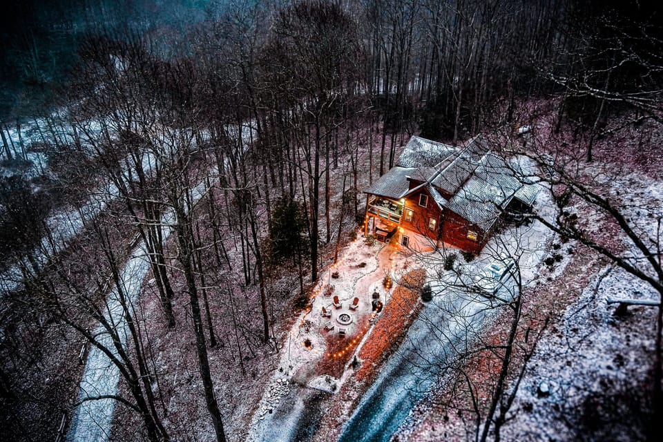 Snowy Hemlock Creek Cabin!