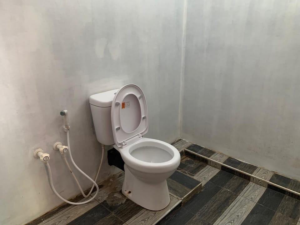 Shower, free toiletries, bidet, towels