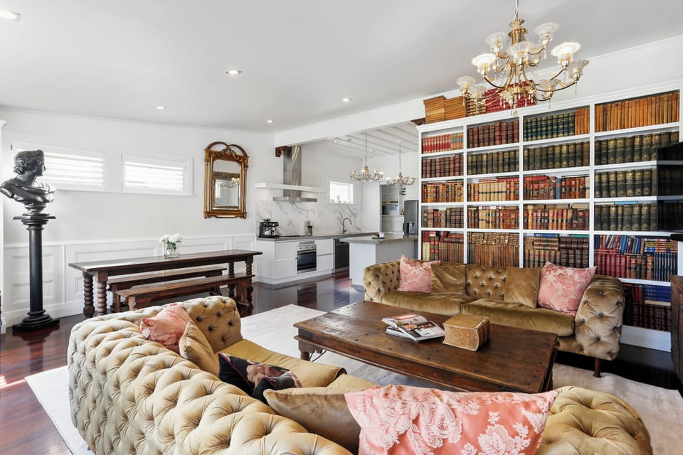 Five Bedroom Townhome | Living area | 55-inch Smart TV with digital channels