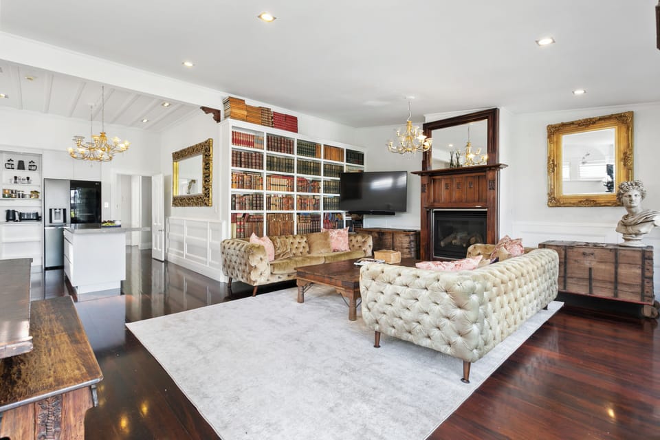 Five Bedroom Townhome | Living area | 55-inch Smart TV with digital channels