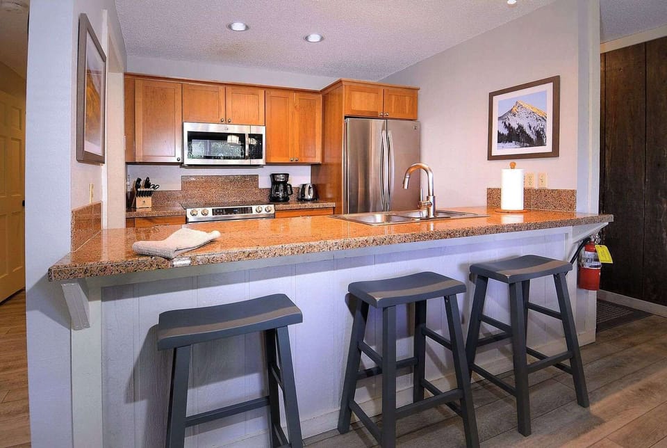Spacious galley kitchen