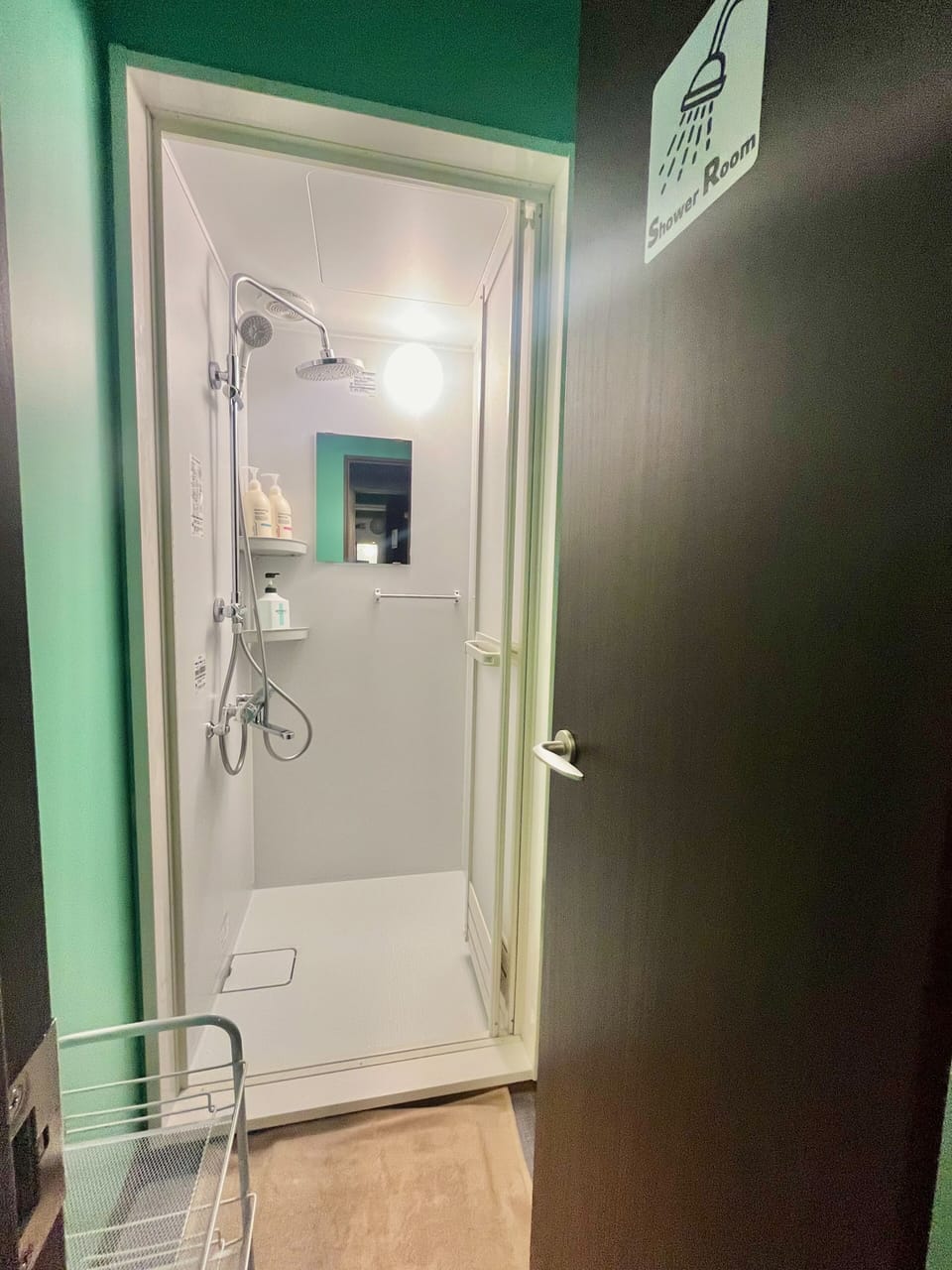 Shower, hair dryer, slippers, bidet