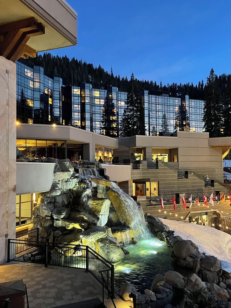 The resort at night in the winter ❄️