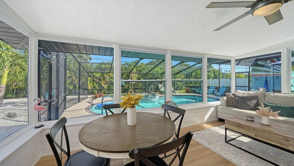 The only thing missing in this sunroom is you!