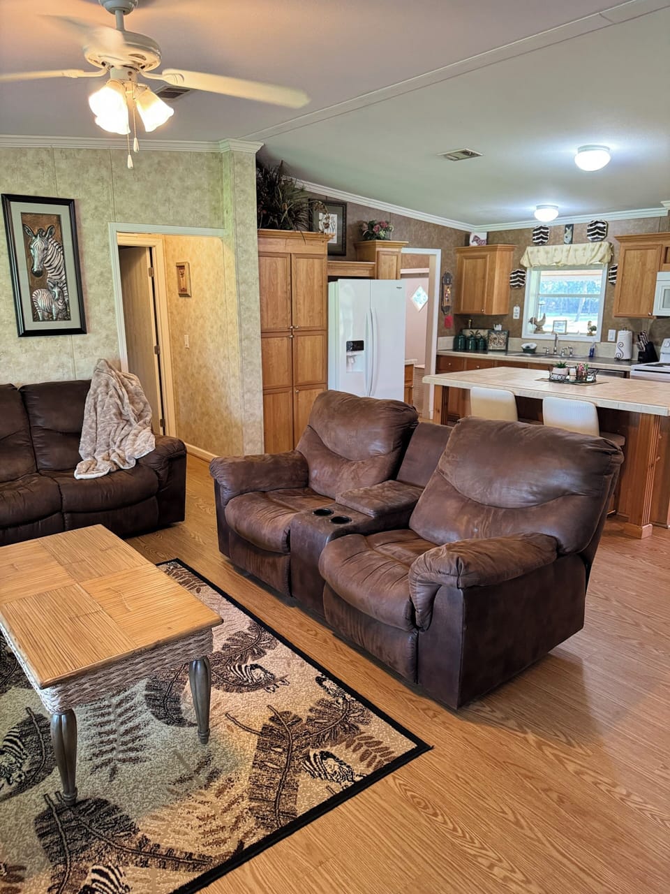 Comfortable living space with open floor plan 
