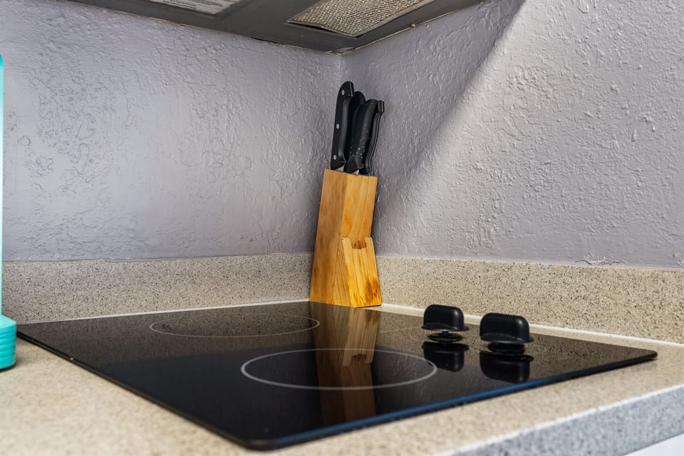 modern cooktop with all essential equipment.