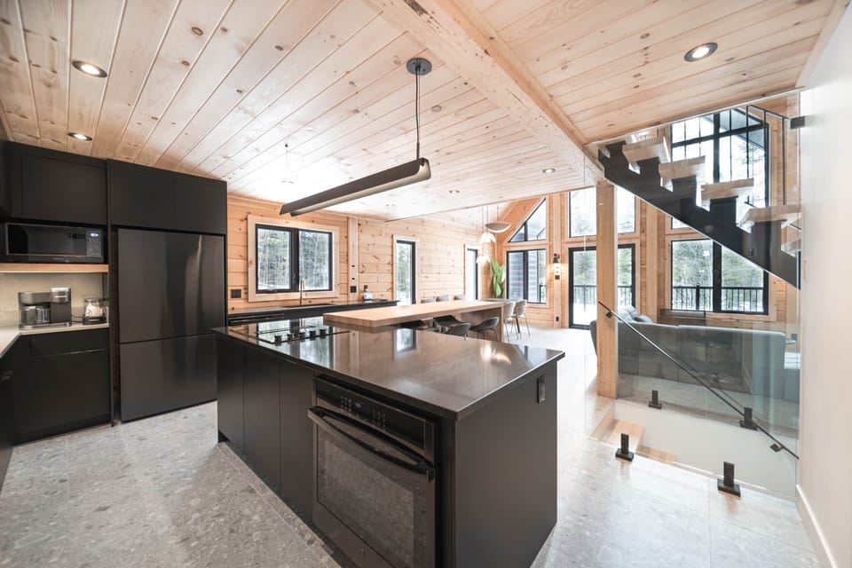 Modern kitchen-"Le Mitik Kanata Tremblant, Amherst, QC"