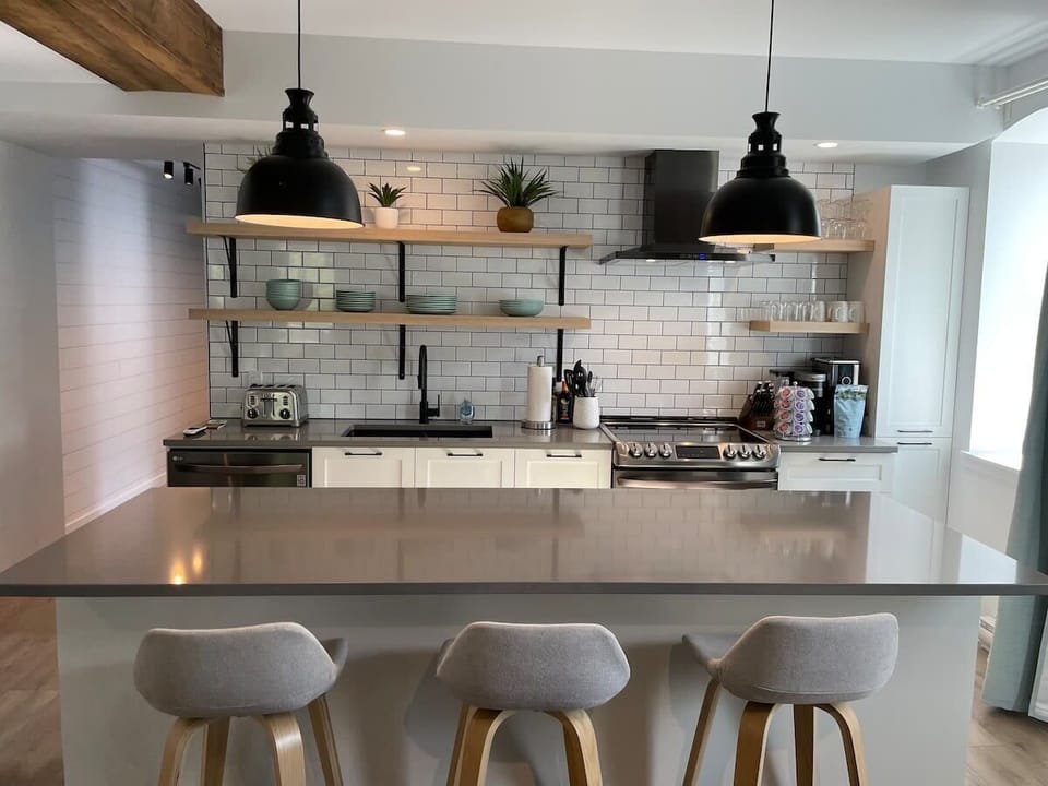 super cuisine avec comptoir de quartz