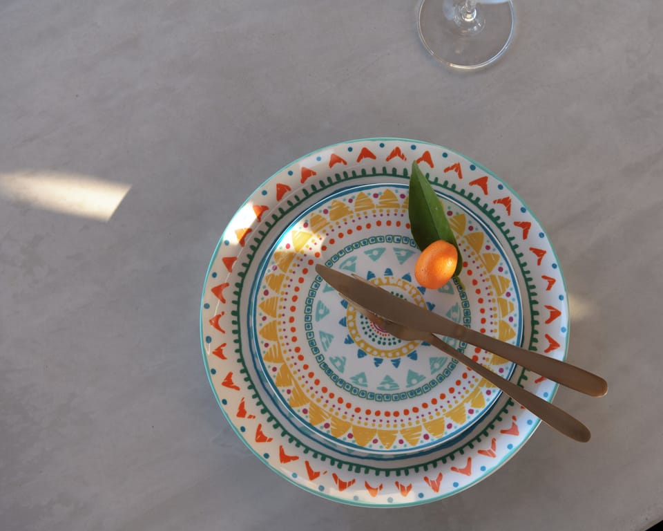 Bespoke cutlery and crockery settings.