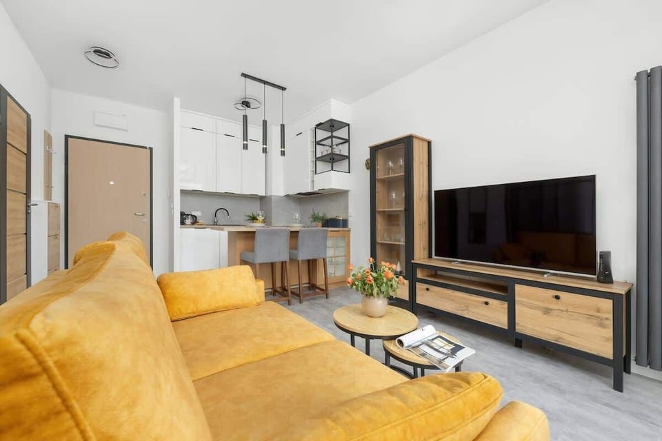 Modern TV in the apartment. 