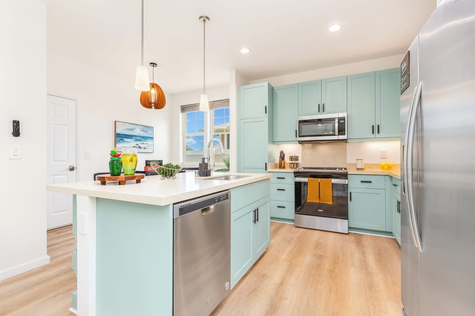 A perfect spot for morning coffee and meal prep