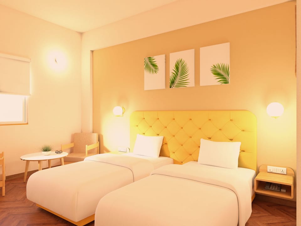 Deluxe Twin Room | In-room safe, desk, laptop workspace, iron/ironing board (on request)