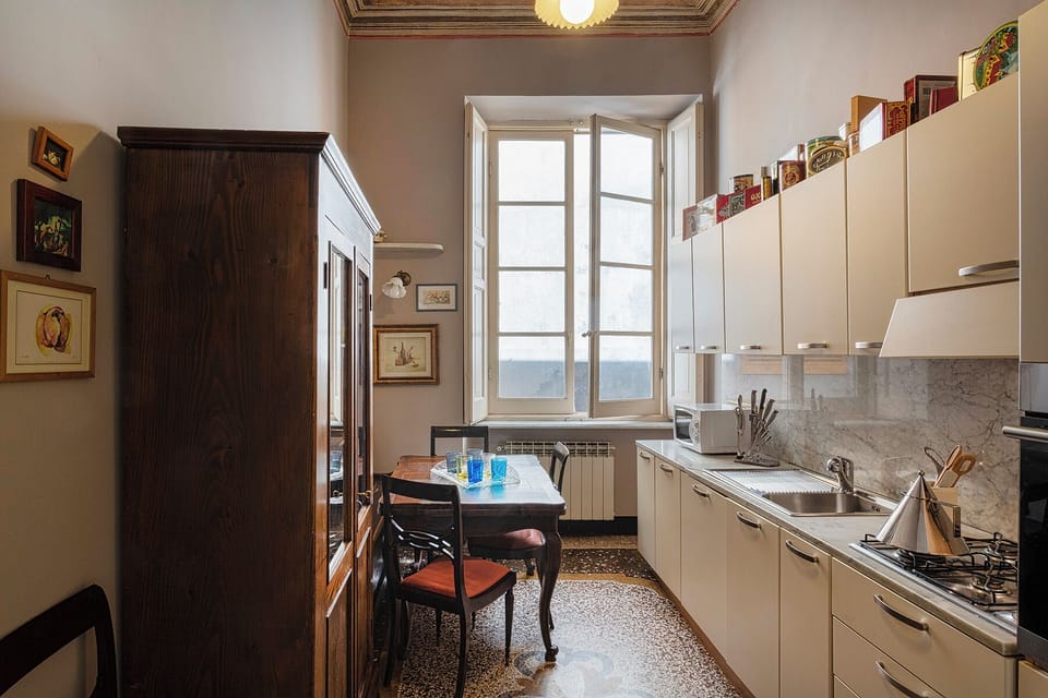Apartment | Private kitchen | Full-size fridge, microwave, oven, stovetop