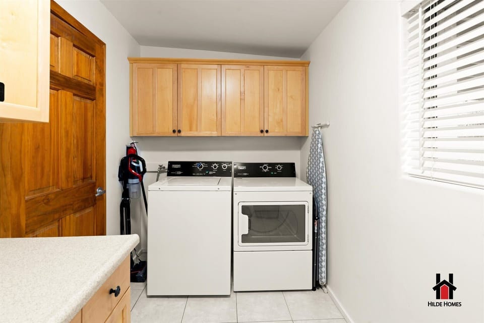 A washer and dryer for added convenience during your stay