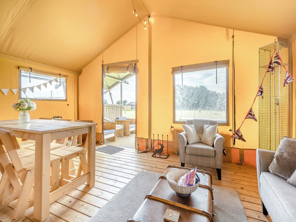Open plan living space | Fallow - Hawthorns Glamping, Foxley, near Dereham