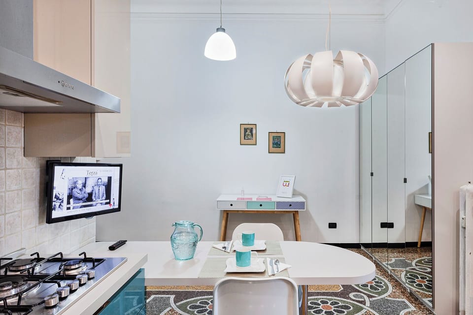 Apartment | Private kitchen | Full-size fridge, microwave, oven, stovetop