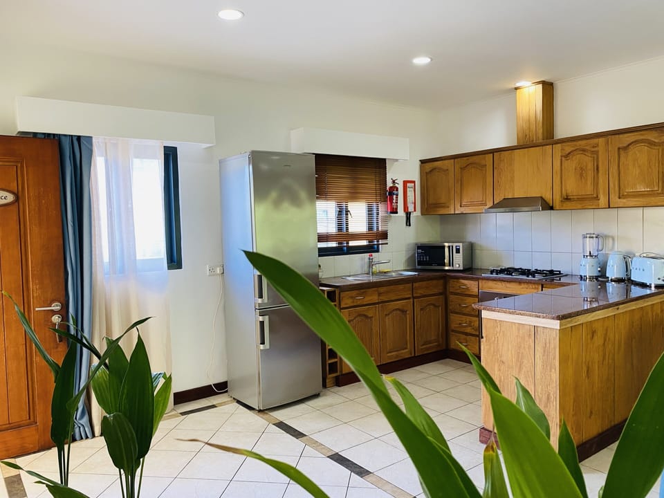 Family Apartment | Private kitchen | Full-size fridge, oven, stovetop, electric kettle