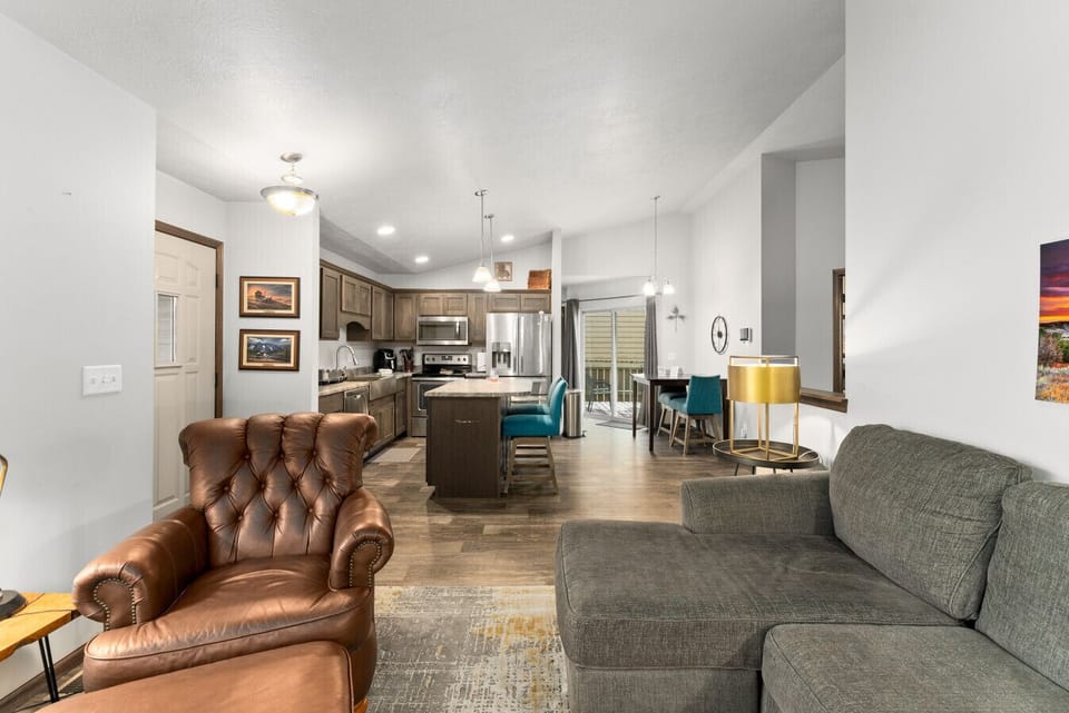 Open-concept living with room to relax, dine, and entertain