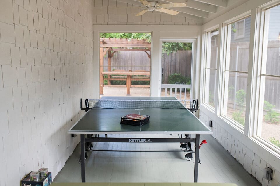 Ping Pong in Enclosed Porch