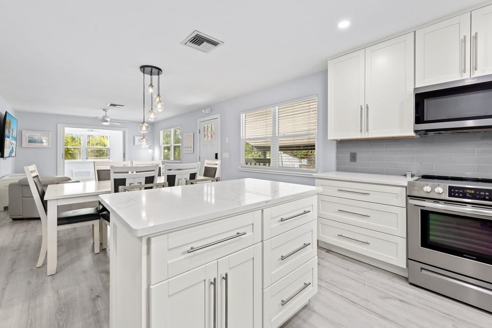 Center Island with Quartz Top