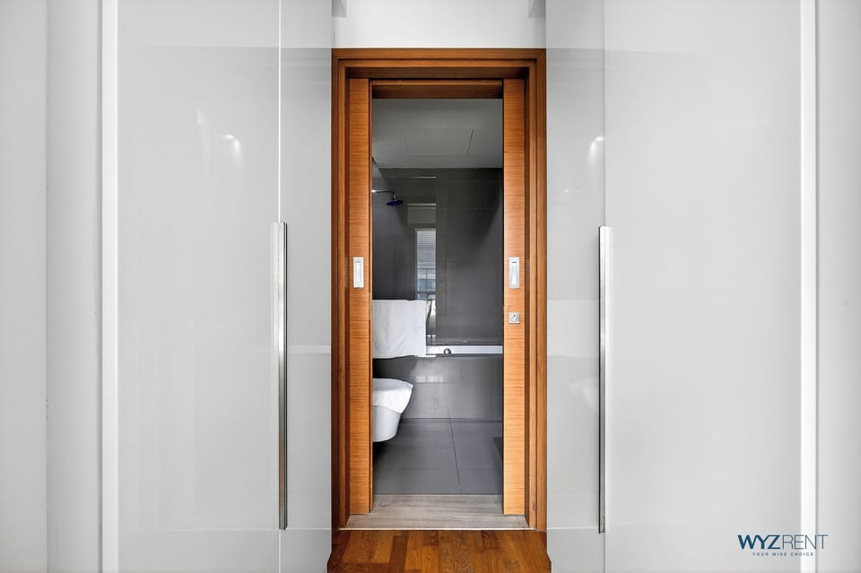 Luxury Apartment, Pool View | Bathroom | Free toiletries, hair dryer, towels, soap