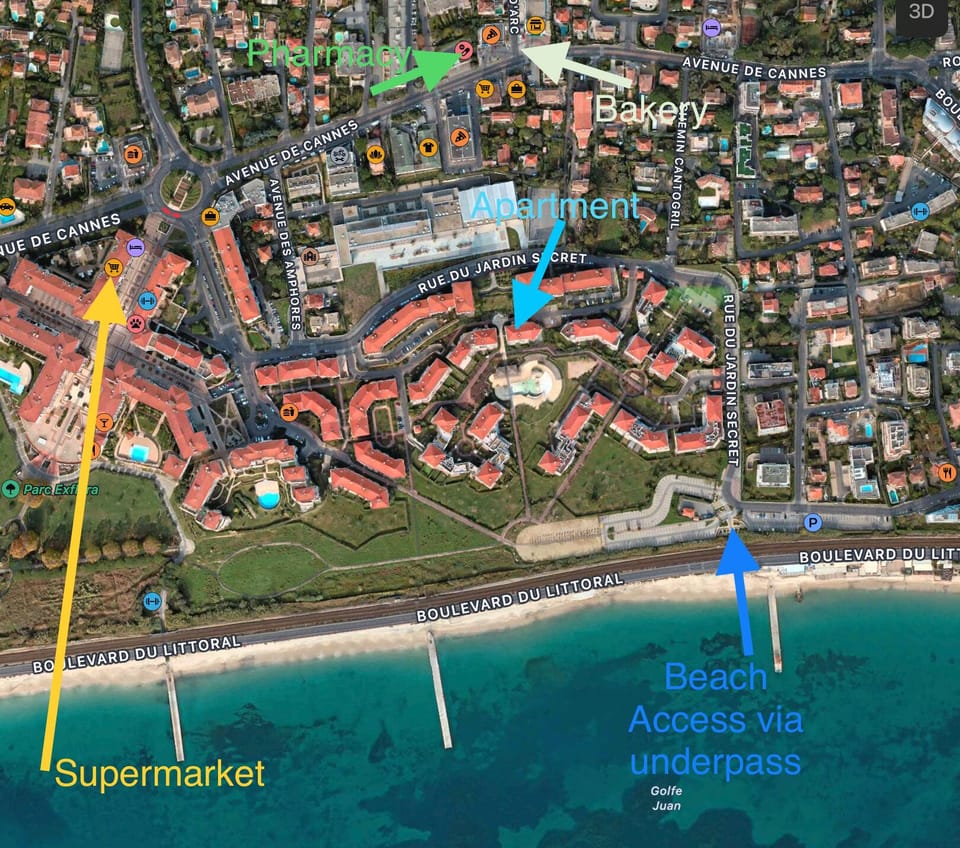 Map of the residence and surrounds.