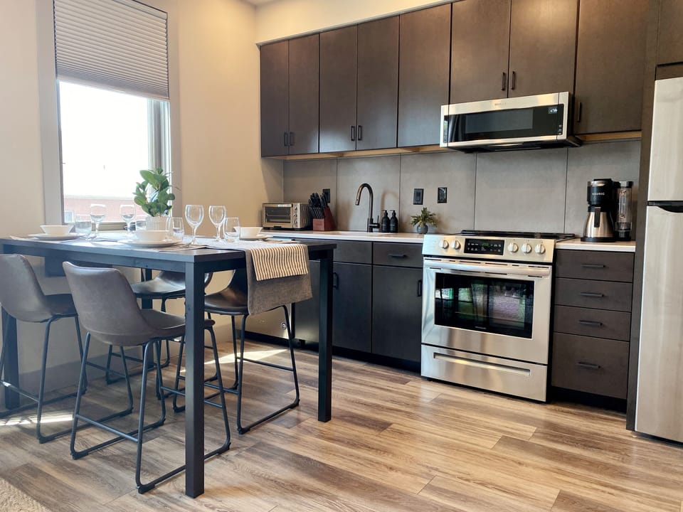Fully equipped kitchen for your home-cooked meals.