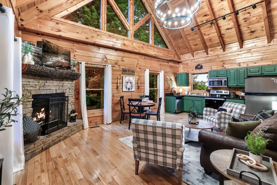 Enjoy the cozy living room flooded with natural light.