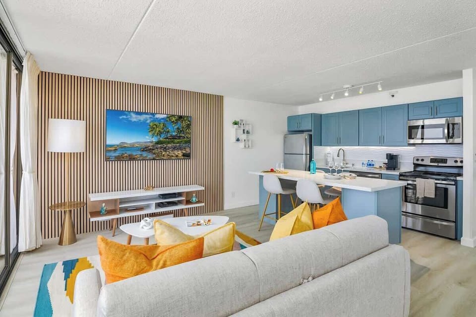 The living and dining areas are perfect for relaxation and cooking sessions.