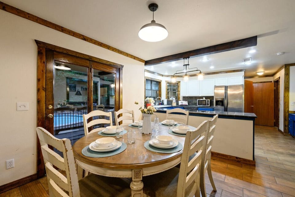 Enjoy meals together at our cozy dining table.
