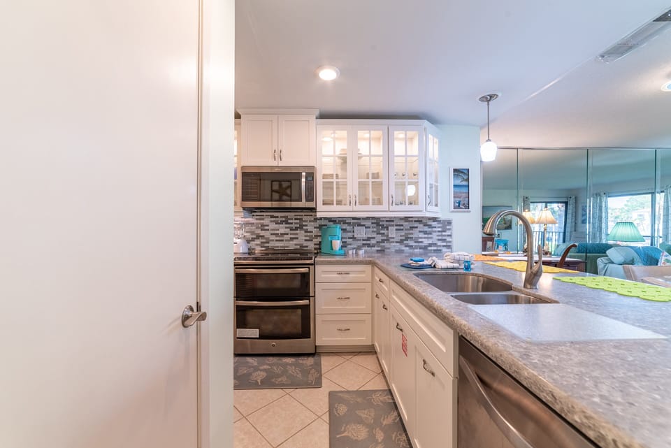 Fully renovated kitchen with stainless steel appliances