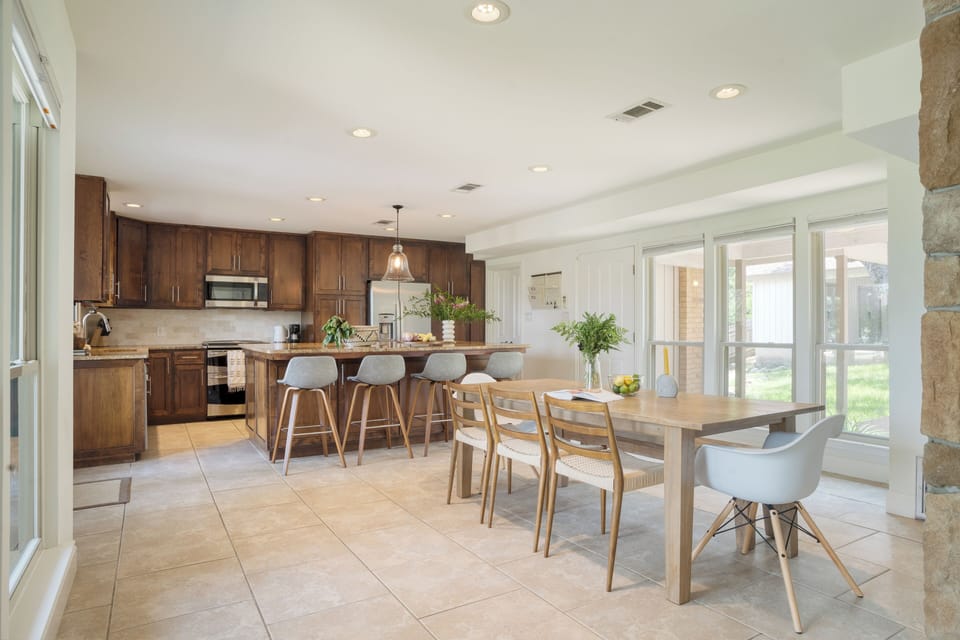 Inviting dining area.