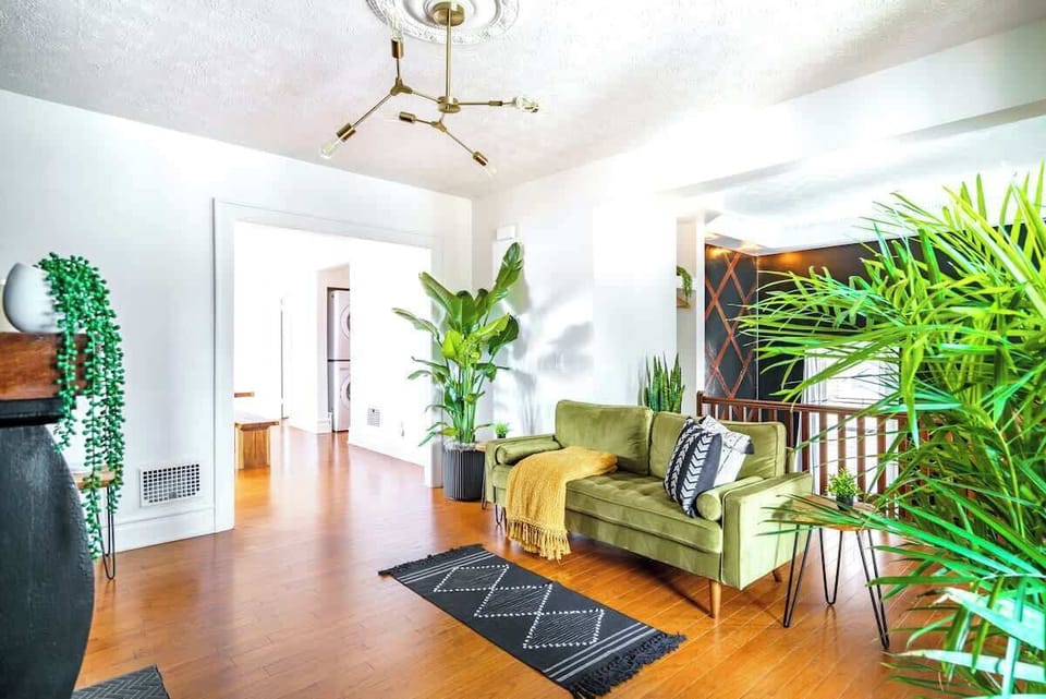 Comfort and Style in Our Living Room, Relax in our spacious living room with comfortable sofas and eclectic decor. This unique blend of styles creates a cozy and luxurious atmosphere for everyone to enjoy.
Top vacation rental in Ohio Columbus