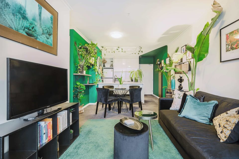 LIVING ROOM: Enjoy your favorite shows and movies on the TV, complete with a Firestick for easy streaming