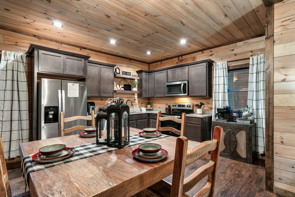 The kitchen offers the perfect space to prepare delicious meals with ease.
