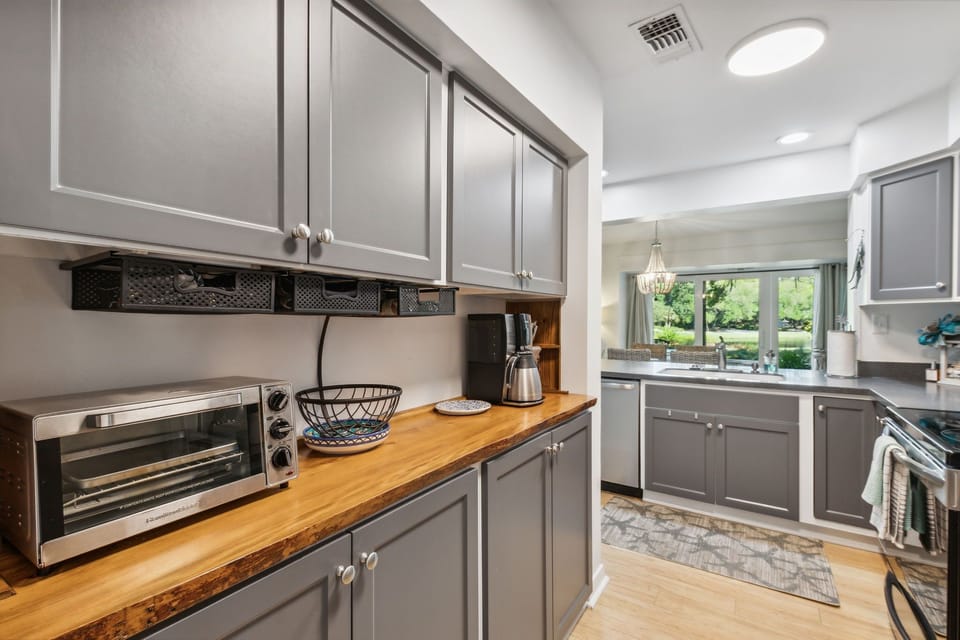 Beautifully Updated Kitchen with Modern Appliances and a Convenient Coffee Bar