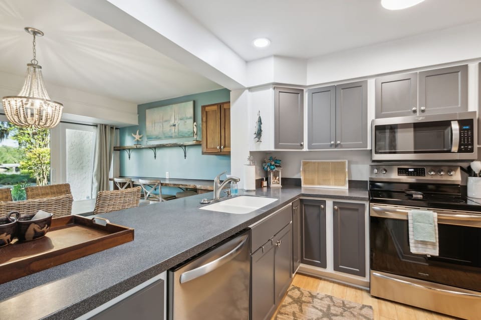 Beautifully Updated Kitchen with Modern Appliances and a Convenient Coffee Bar