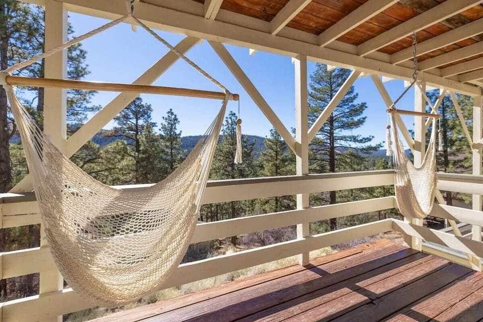 Hammocks on the deck