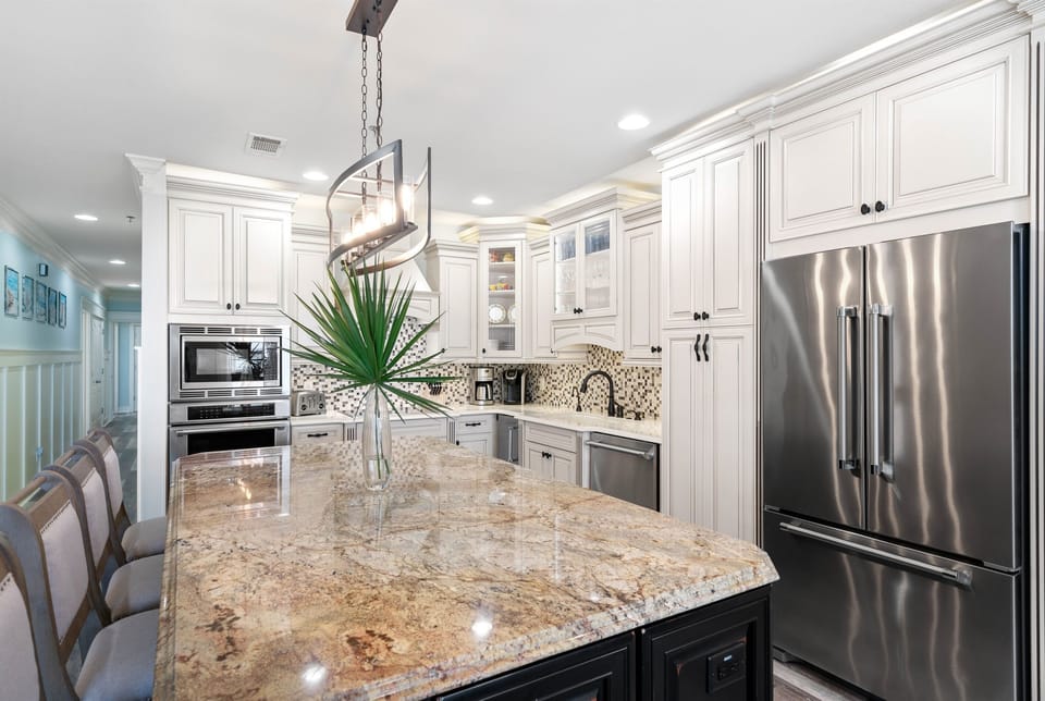 Kitchen with Large Island and Seating for 4