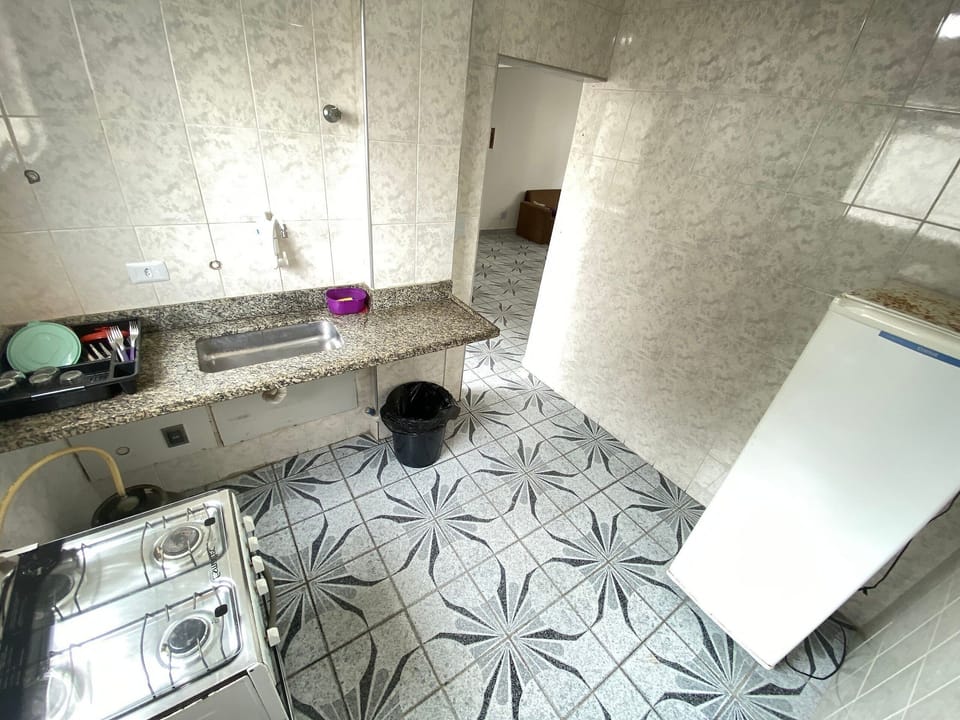 Mini-fridge, microwave, cookware/dishes/utensils