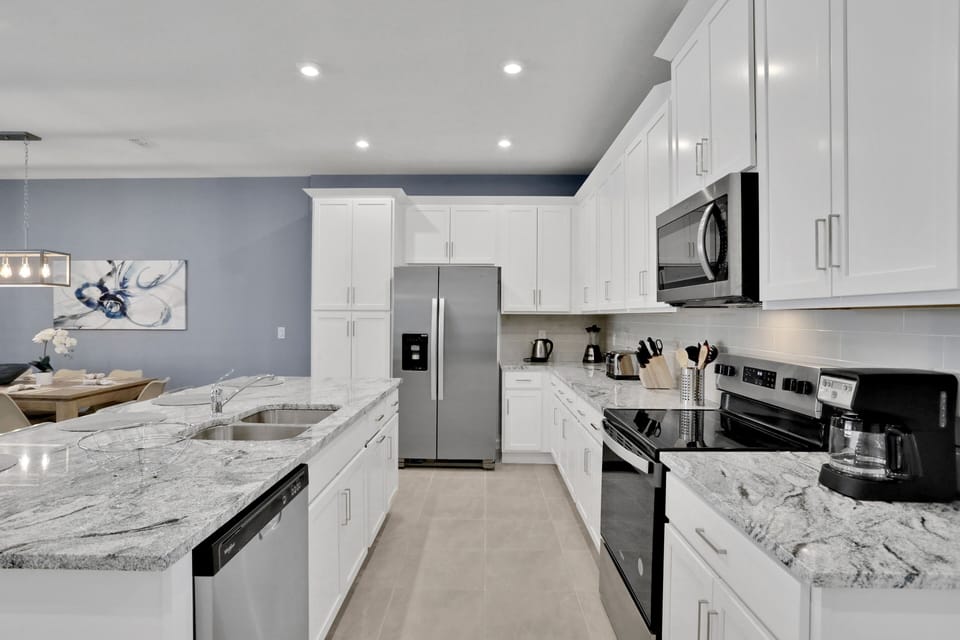 Indoors, Kitchen, Microwave, Oven, Refrigerator